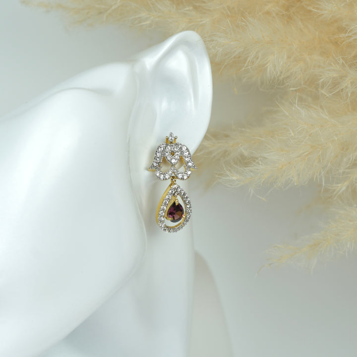 AD Teardrop Dangle Earrings