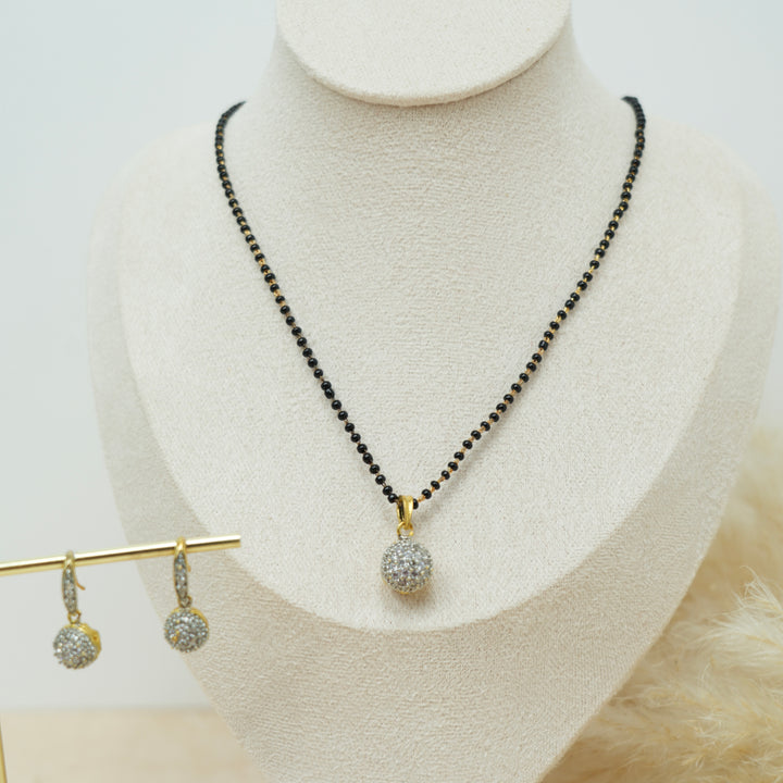 Black Bead Mangalsutra Set