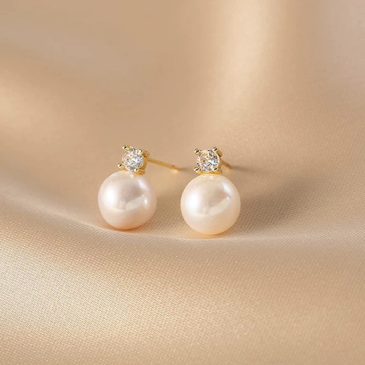 925 Sterling Silver Natural Freshwater Pearl Earrings