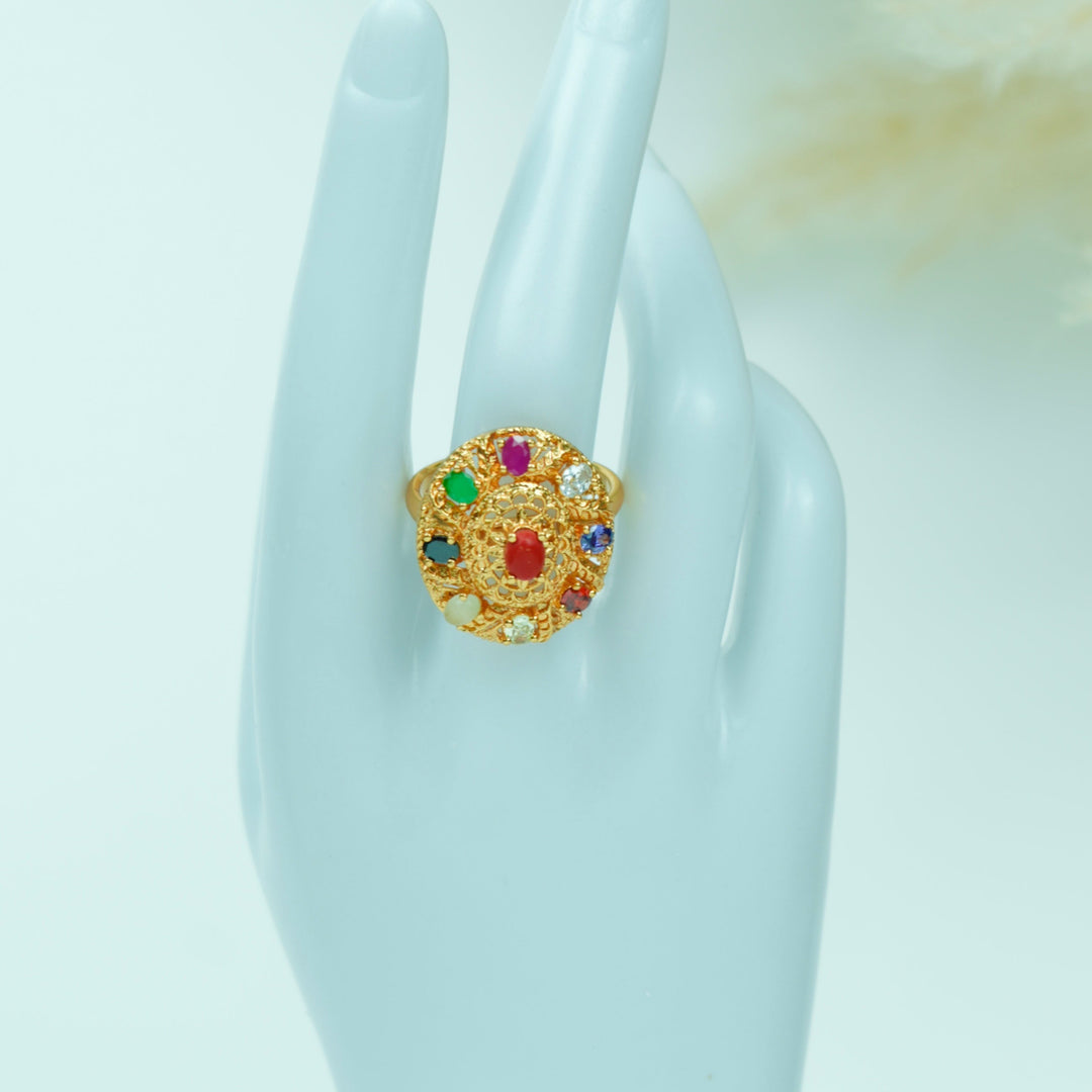 Navaratna Adjustable Ring