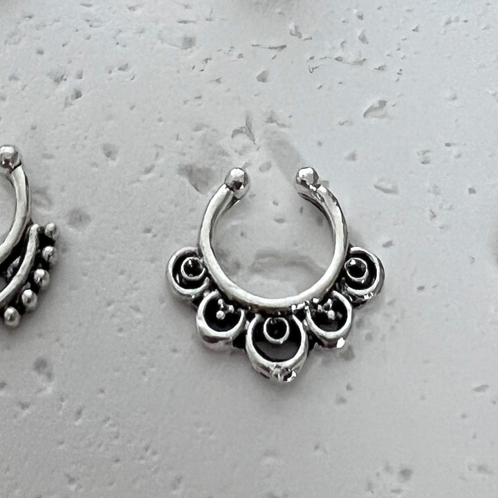 Oxidised Silver Tone Nose Ring