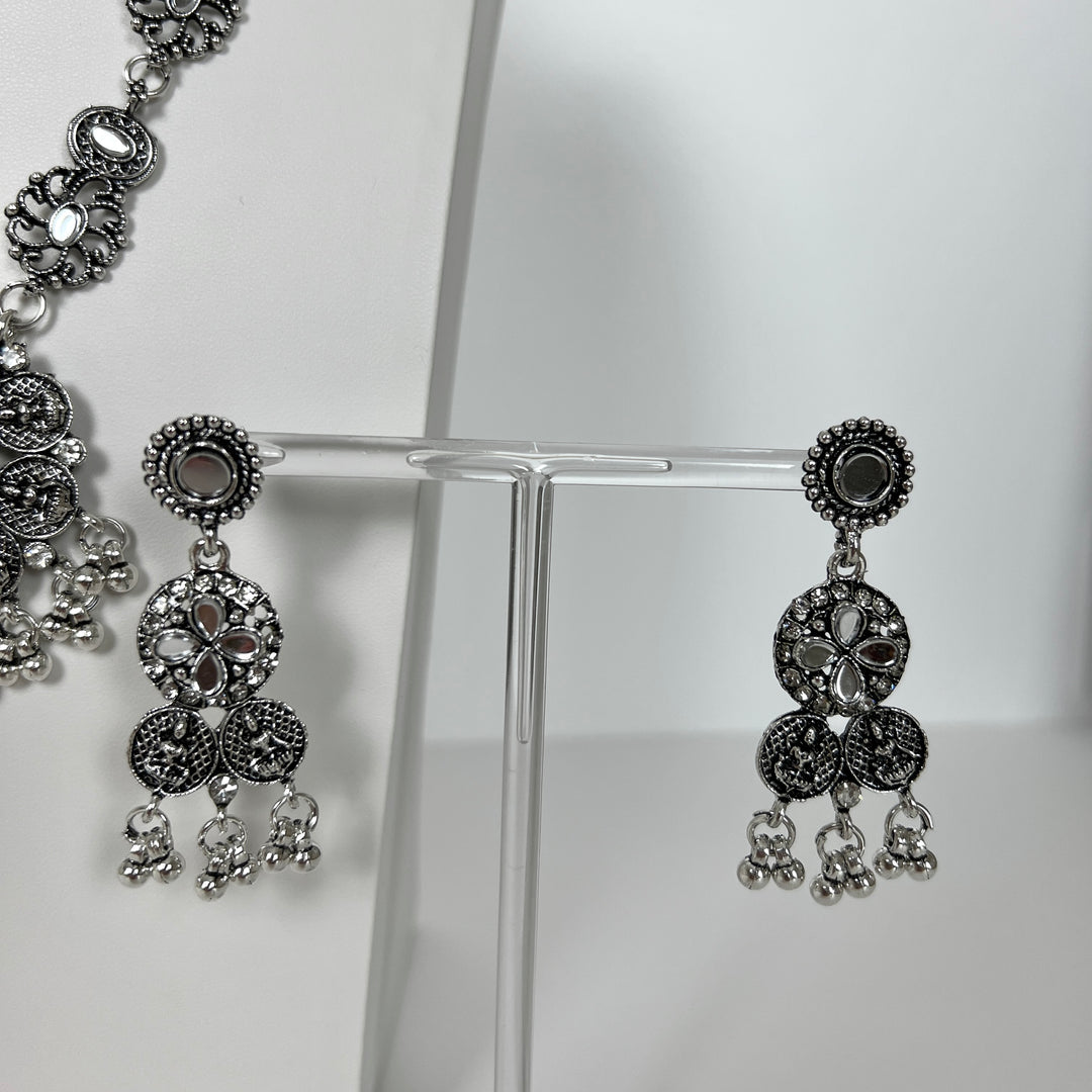Oxidised Statement Necklace Set