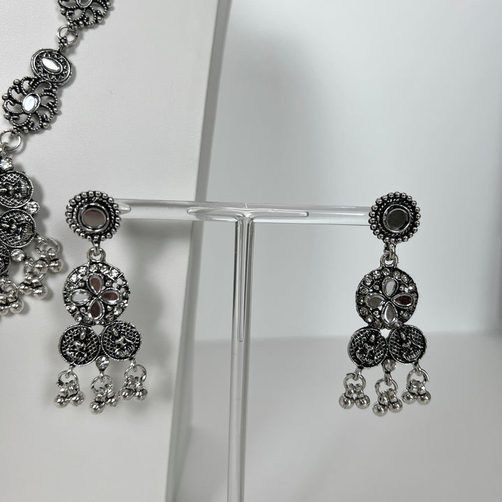 Oxidised Statement Necklace Set