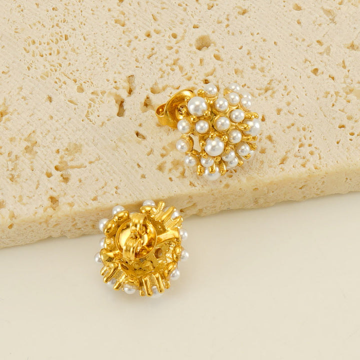 Freshwater Pearl Elegant Ear Studs
Stainless Steel 18K Gold Plated