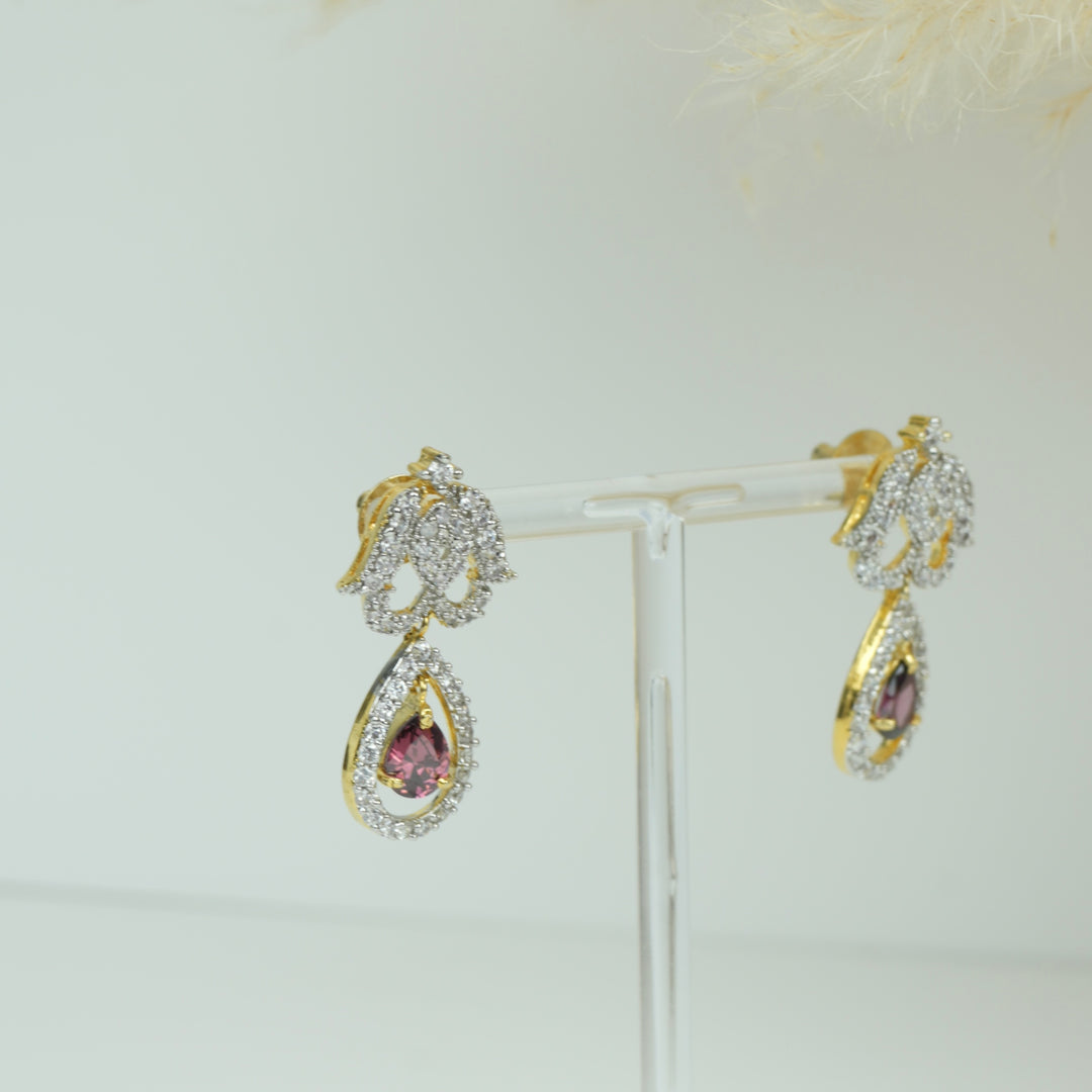 AD Teardrop Dangle Earrings