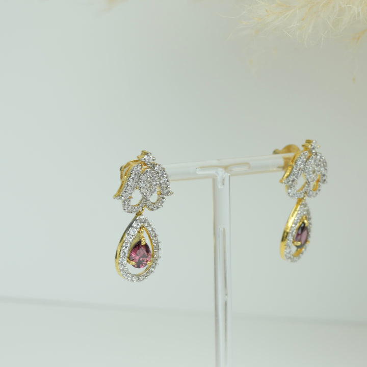 AD Teardrop Dangle Earrings