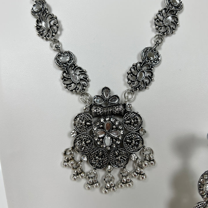 Oxidised Statement Necklace Set