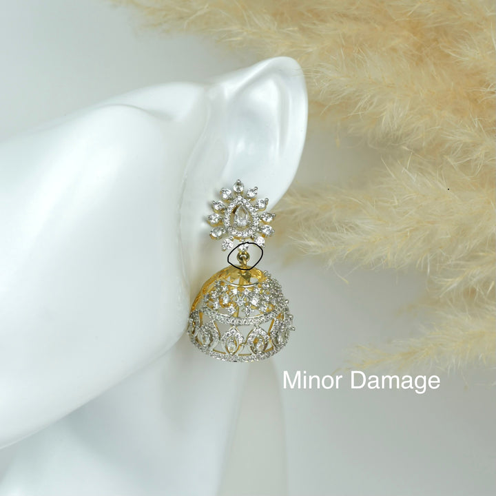 Crystal Bloom Jhumka Earrings