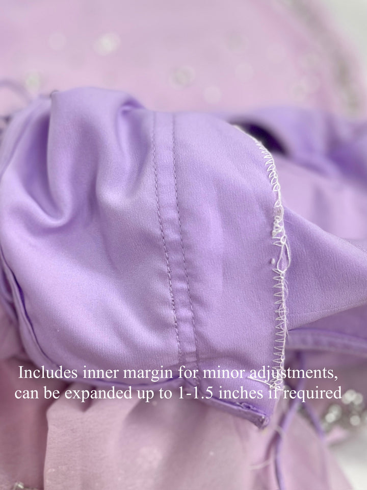 Lavender Georgette Saree with Readymade Blouse