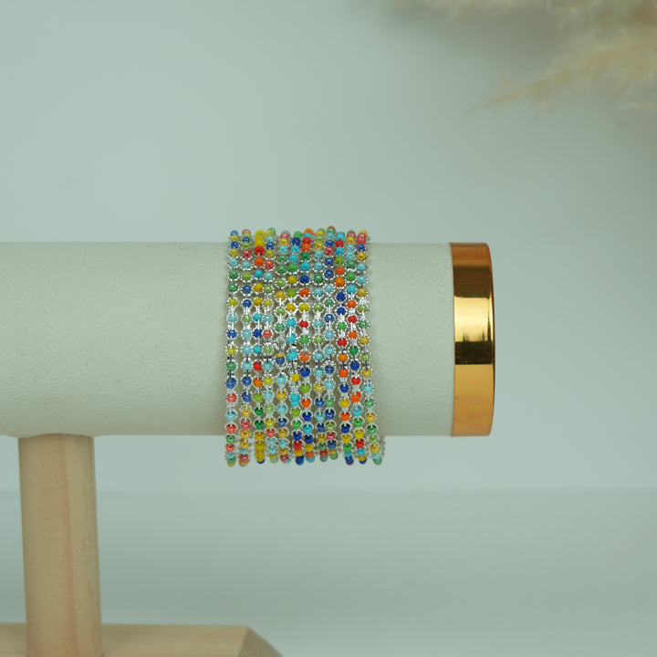 Multi-Colour Beads Bangles