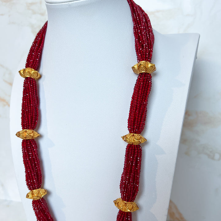 Red Hydropote Naugedi Necklace