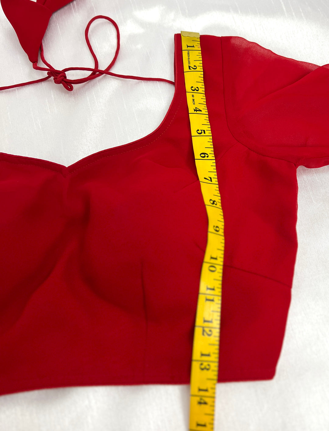 Red Georgette Saree with Readymade Blouse