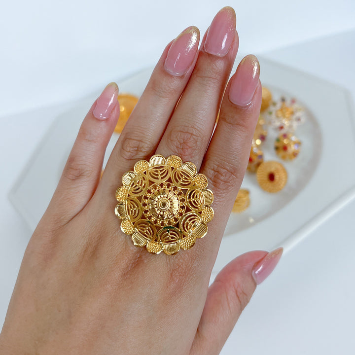 Floral Adjustable Ring