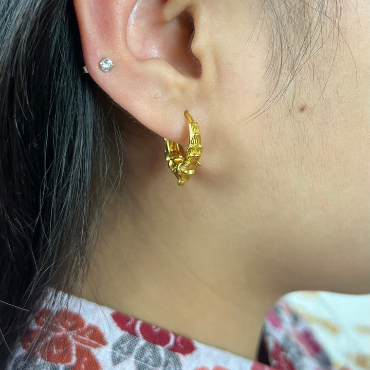 Large Madwari Hoop Earrings