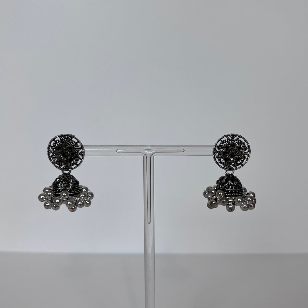 Oxidised Mini Jhumka Earrings