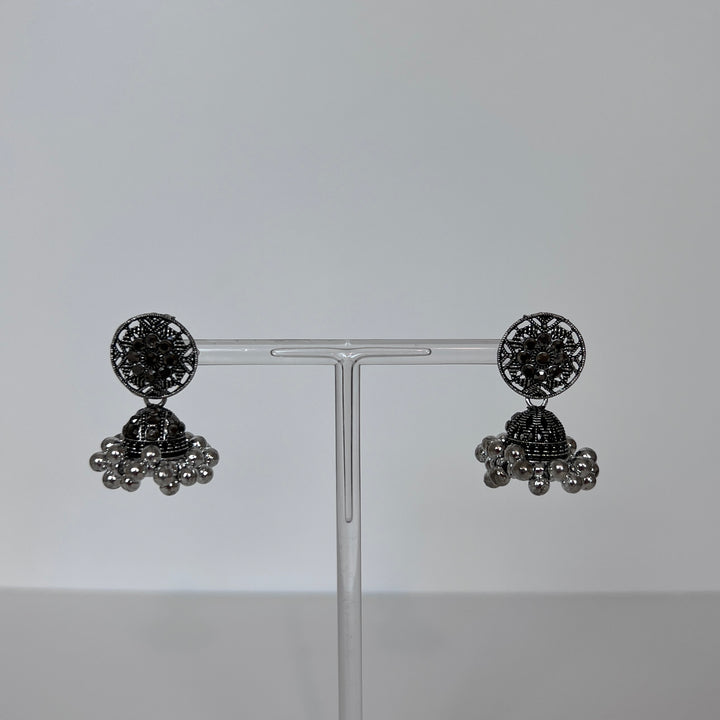 Oxidised Mini Jhumka Earrings