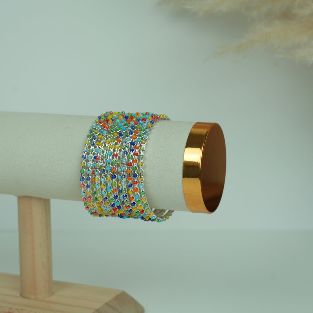 Multi-Colour Beads Bangles
