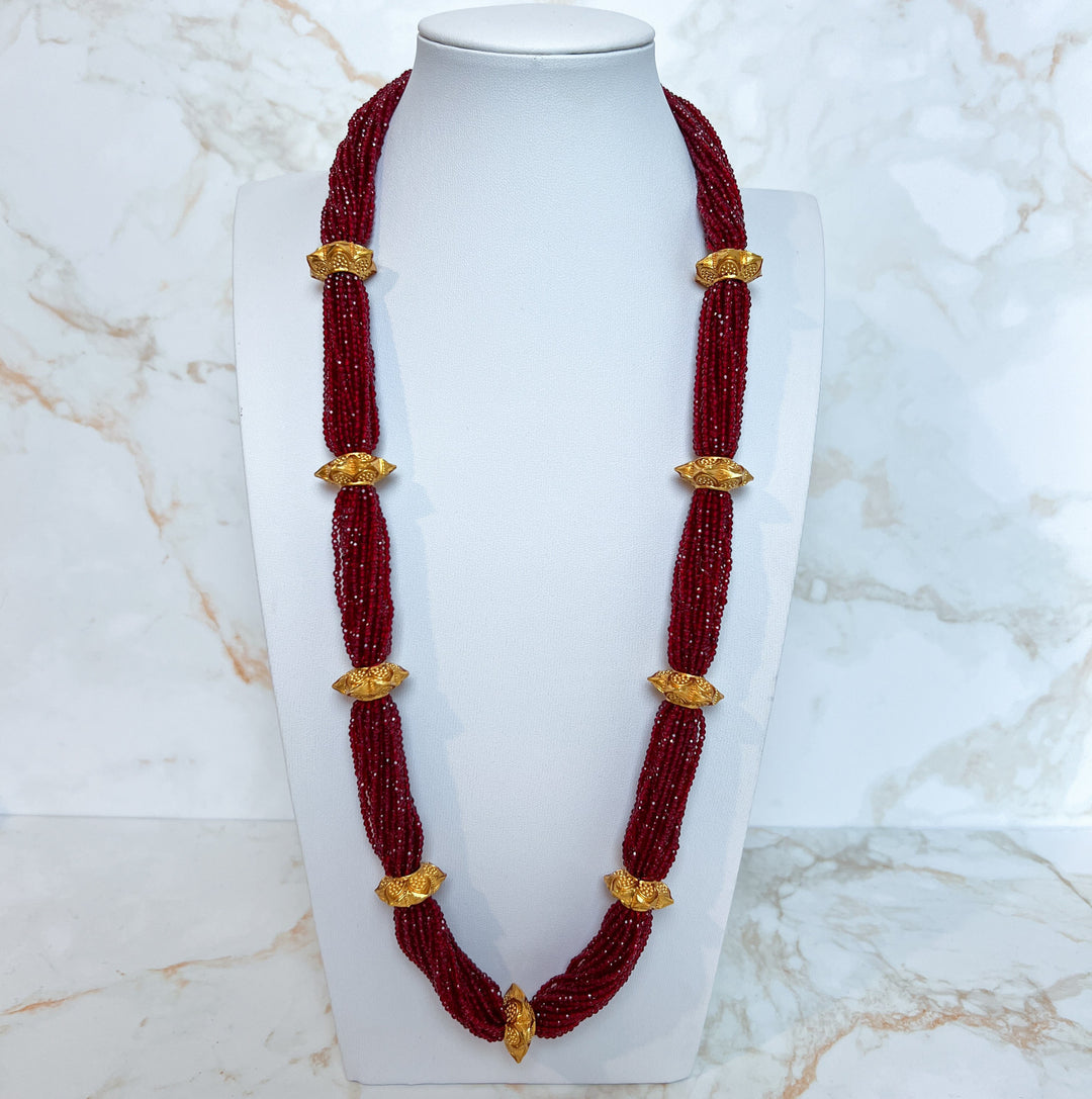 Red Hydropote Naugedi Necklace
