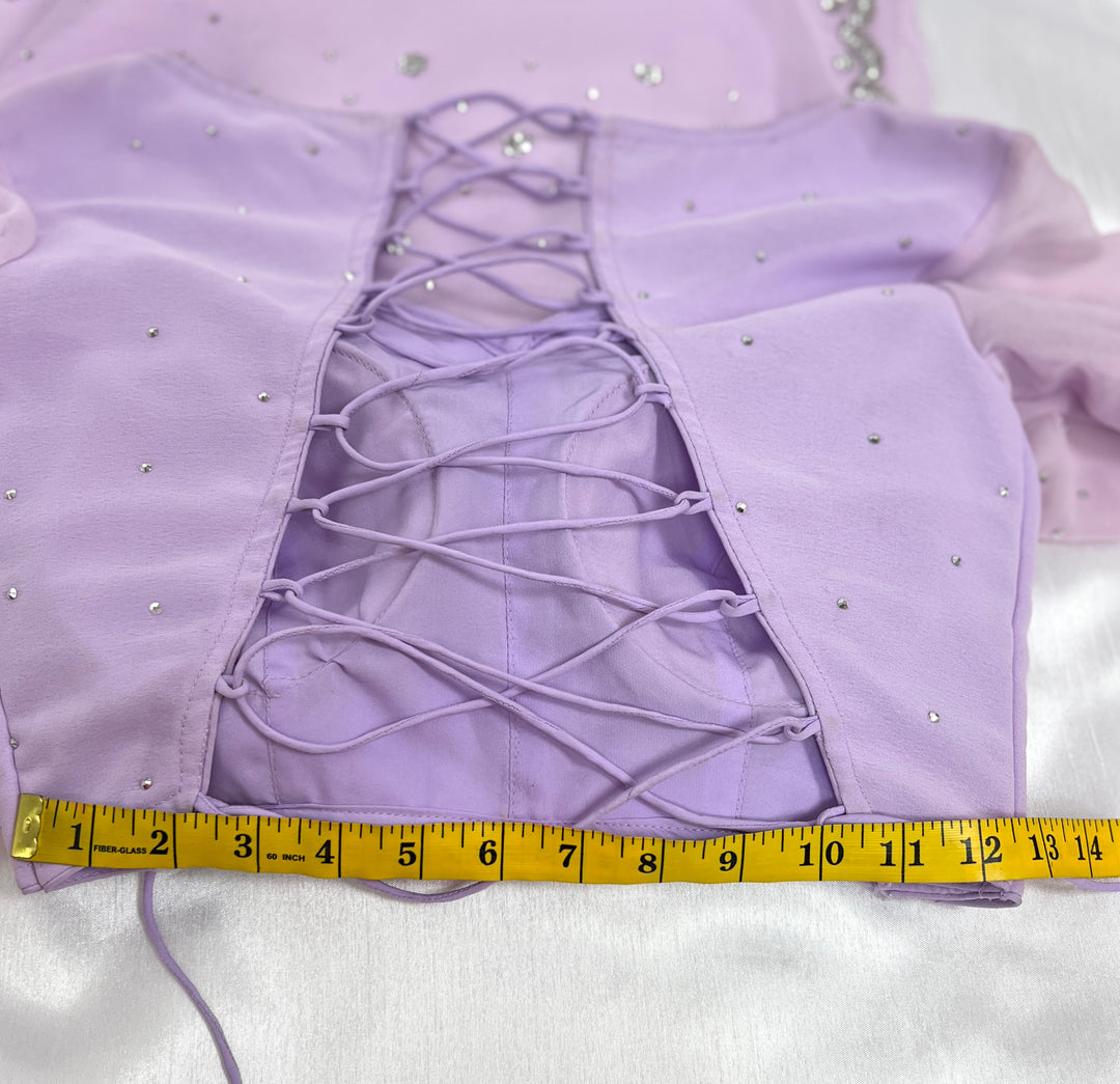 Lavender Georgette Saree with Readymade Blouse