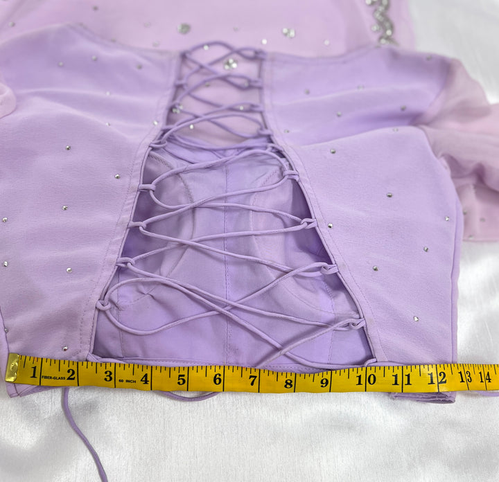 Lavender Georgette Saree with Readymade Blouse