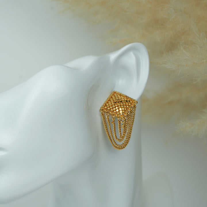 Layered Chain Drop Earrings