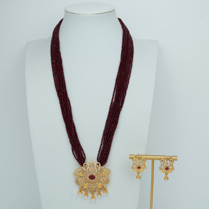 AD Mangalsutra Set - Red Hydropote