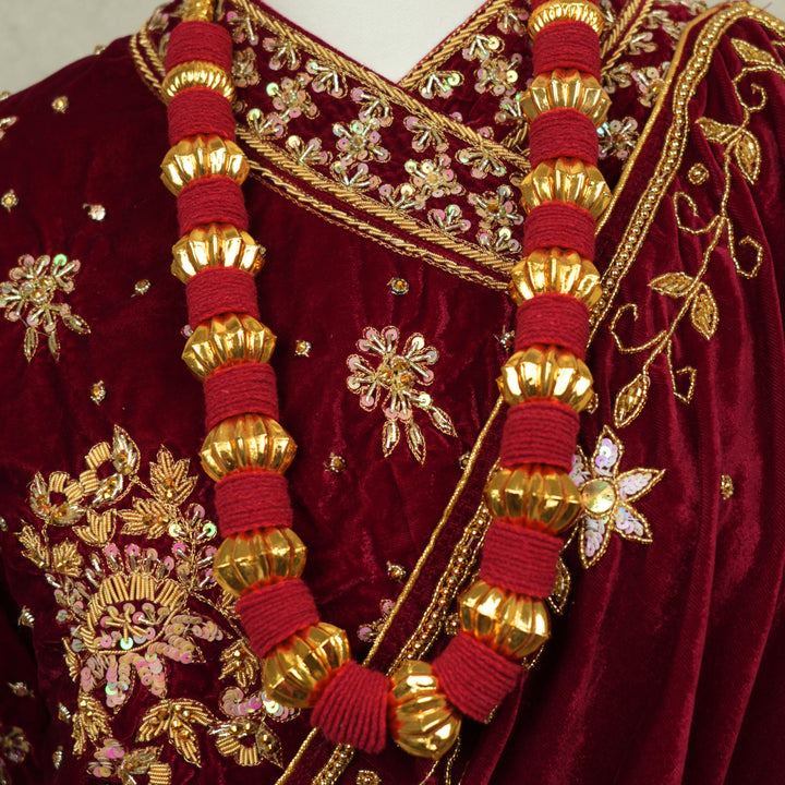Kantha Mala – Maroon Makhamal