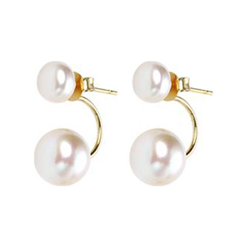 Freshwater Pearl Stud Earrings Featuring Natural White Pearls