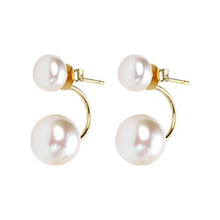 Freshwater Pearl Stud Earrings Featuring Natural White Pearls