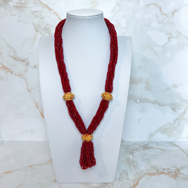 Red Hydropote Tingedi Necklace
