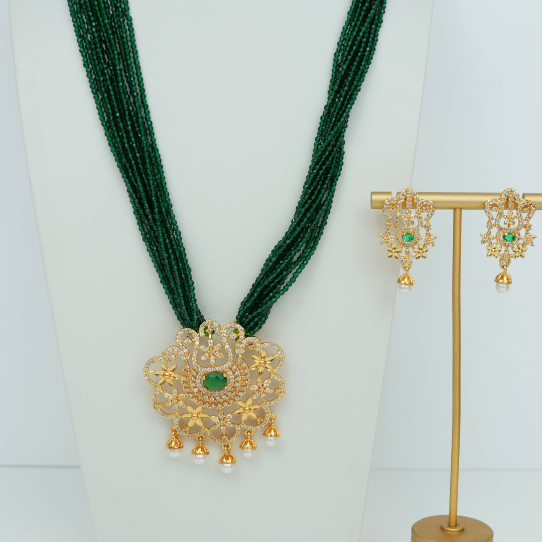 AD Mangalsutra Set - Green Hydropote