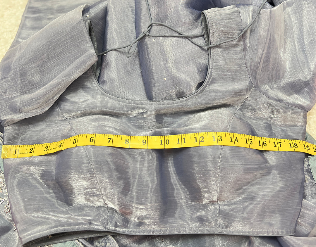 Steel Grey Jimmy Choo Saree with Readymade Blouse