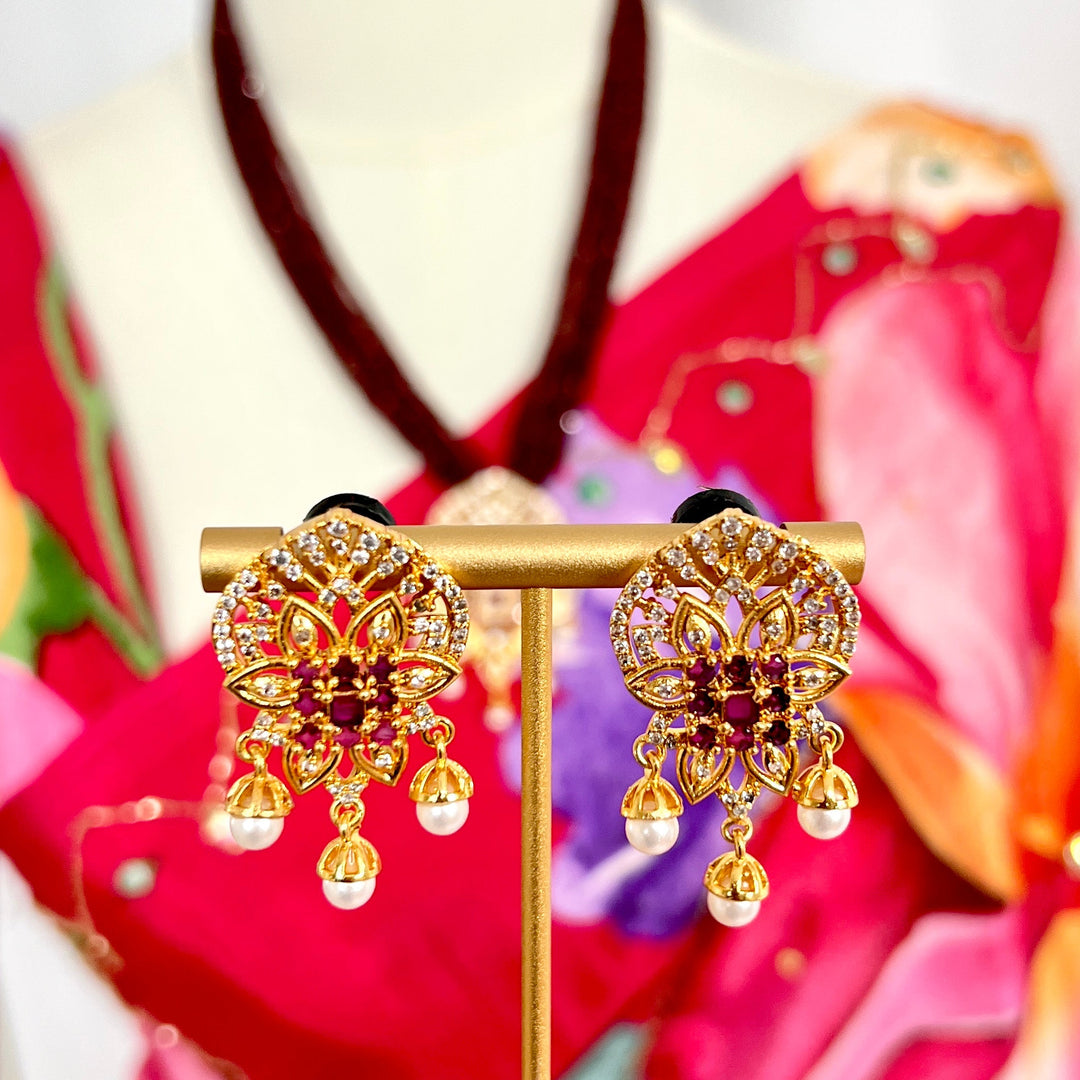AD Mangalsutra Set - Red Hydropote