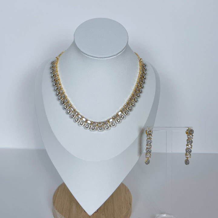 Gold Plated AD Necklace Set
