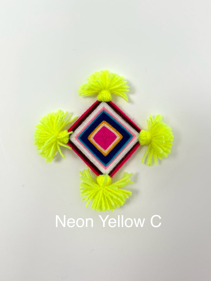 Neon Yellow Silam Sakhma Brooch