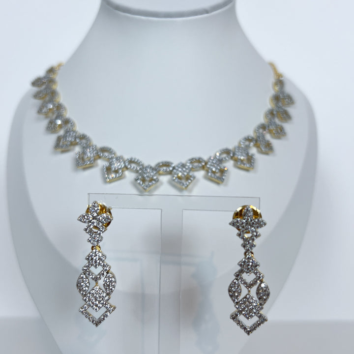 Gold Plated AD Necklace Set