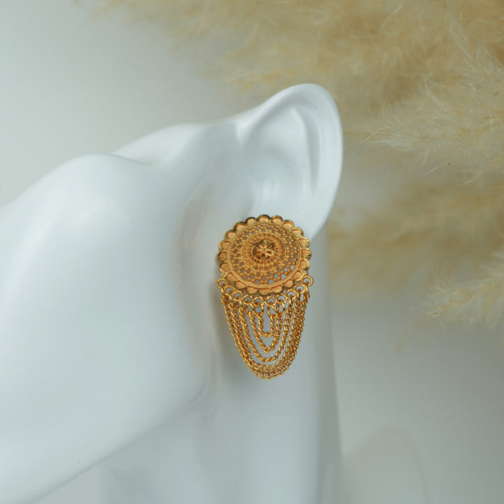 Layered Chain Drop Earrings