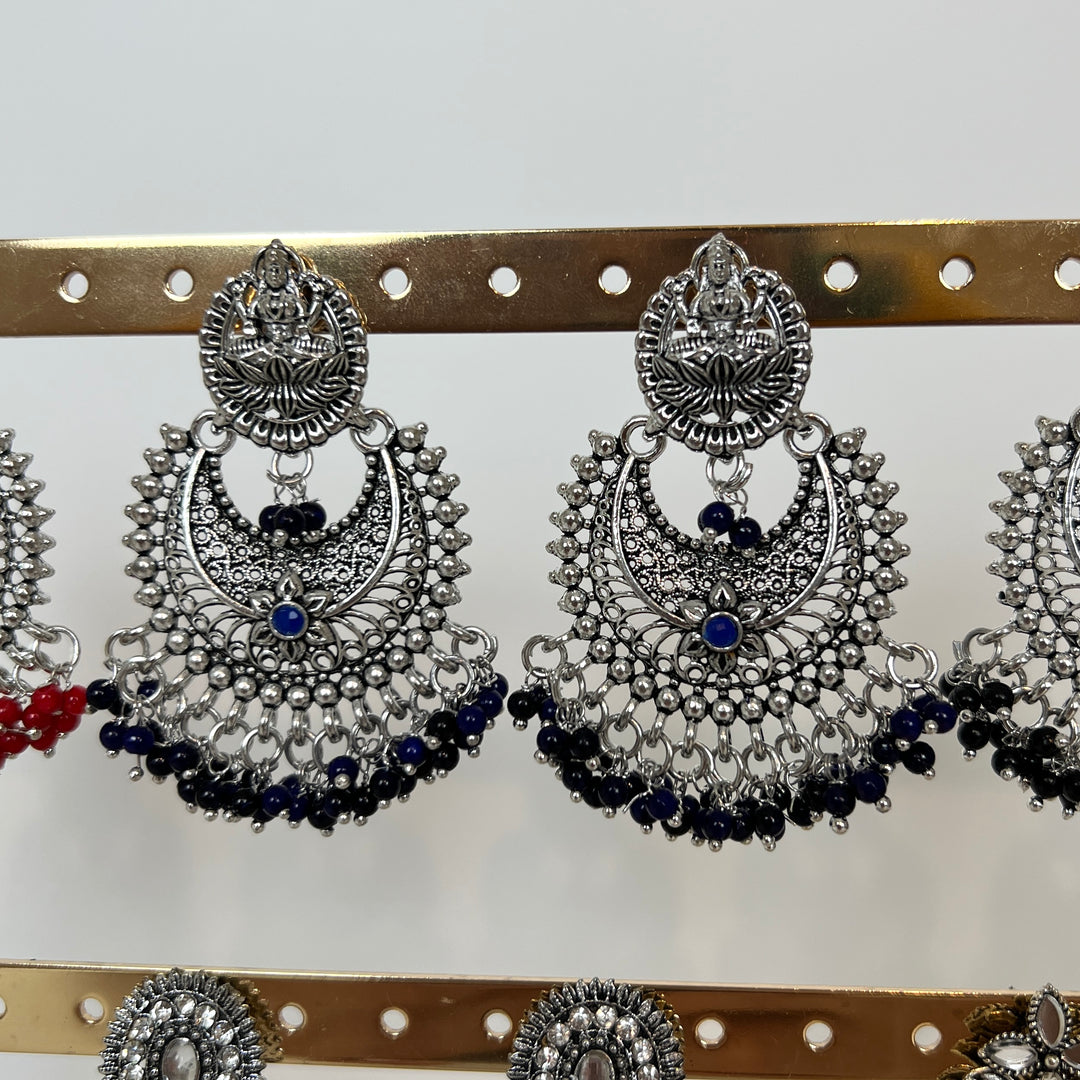 Oxidised Heritage Drop Earrings
