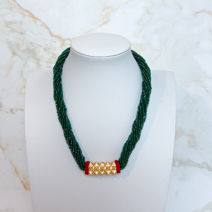 AD Kanchhi Tilhari Green Hydropote Necklace