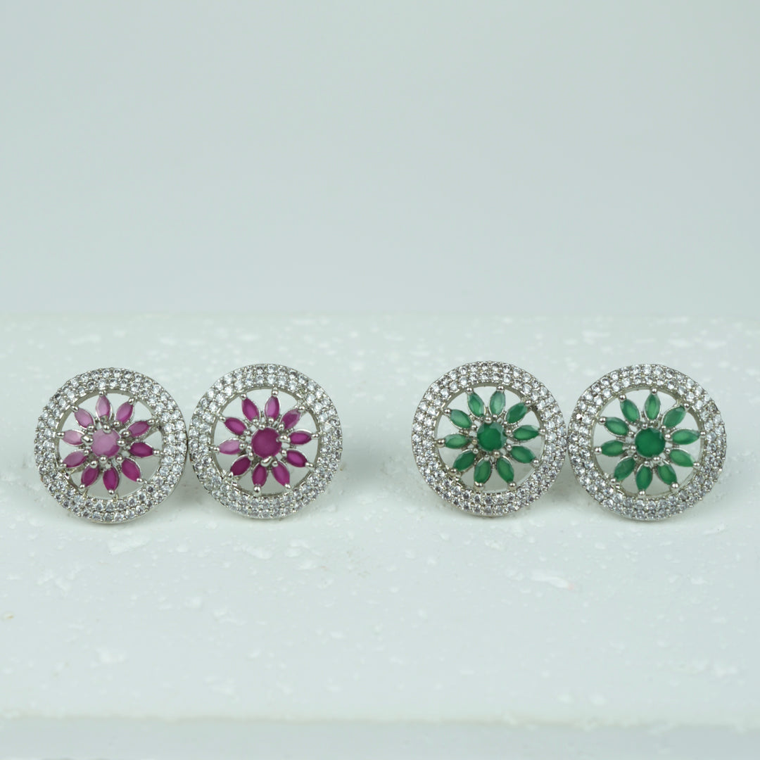 Petal Halo Stud Earrings