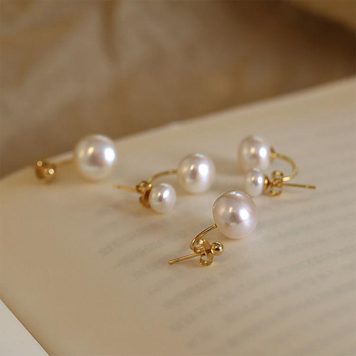 Freshwater Pearl Stud Earrings Featuring Natural White Pearls