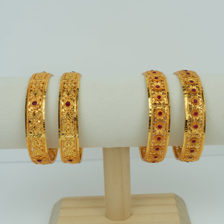 Regal Stone Gold Bangles