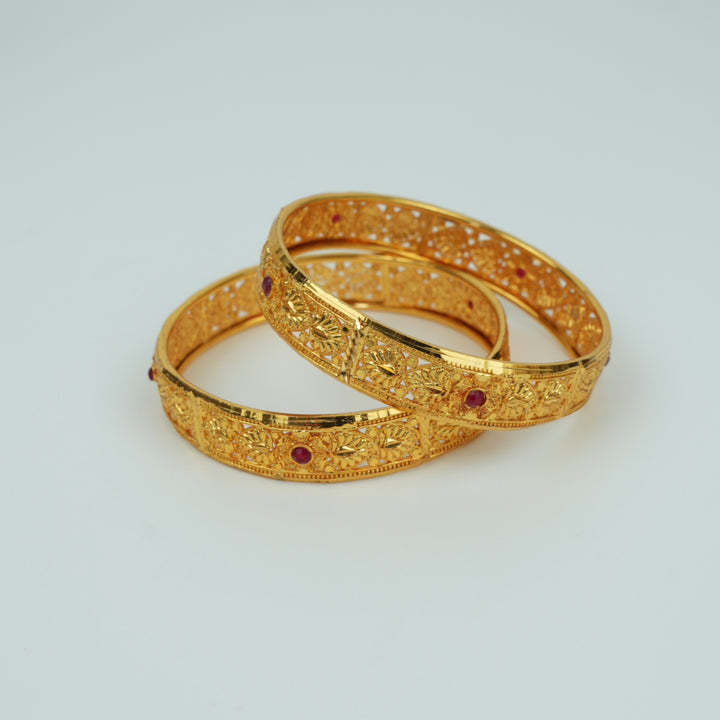Regal Stone Gold Bangles