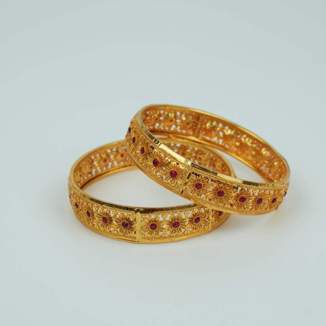 Regal Stone Gold Bangles