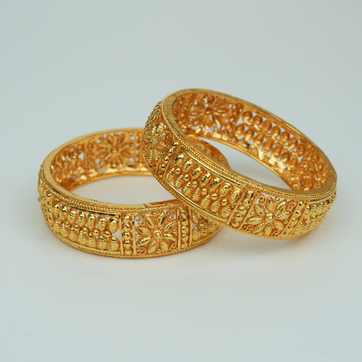 Floral Embossed Bangles