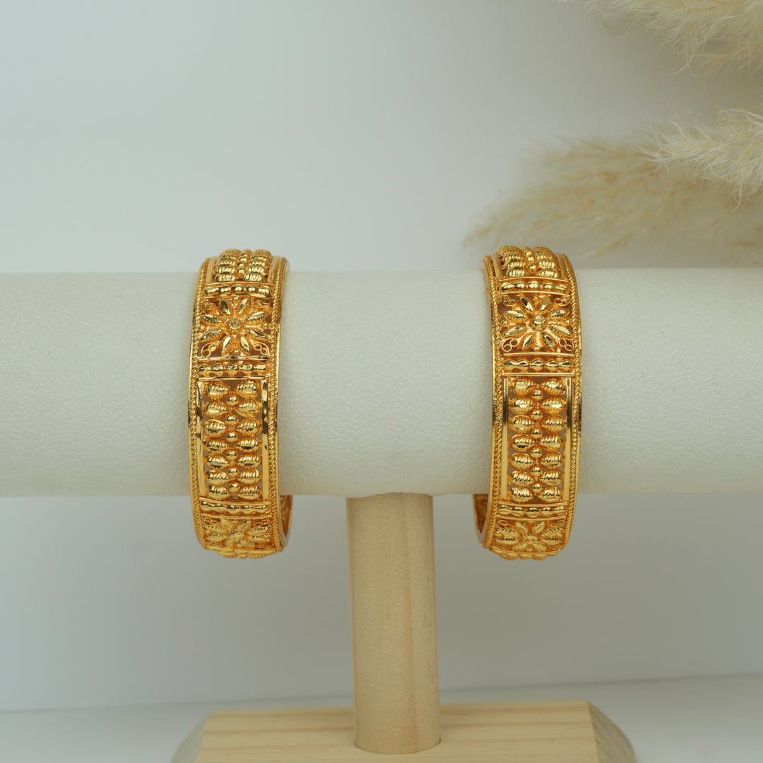 Floral Embossed Bangles