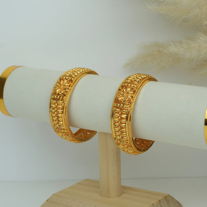 Floral Embossed Bangles