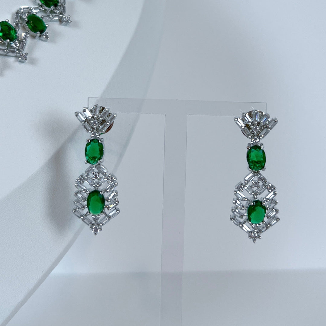 Green Stone AD Necklace Set