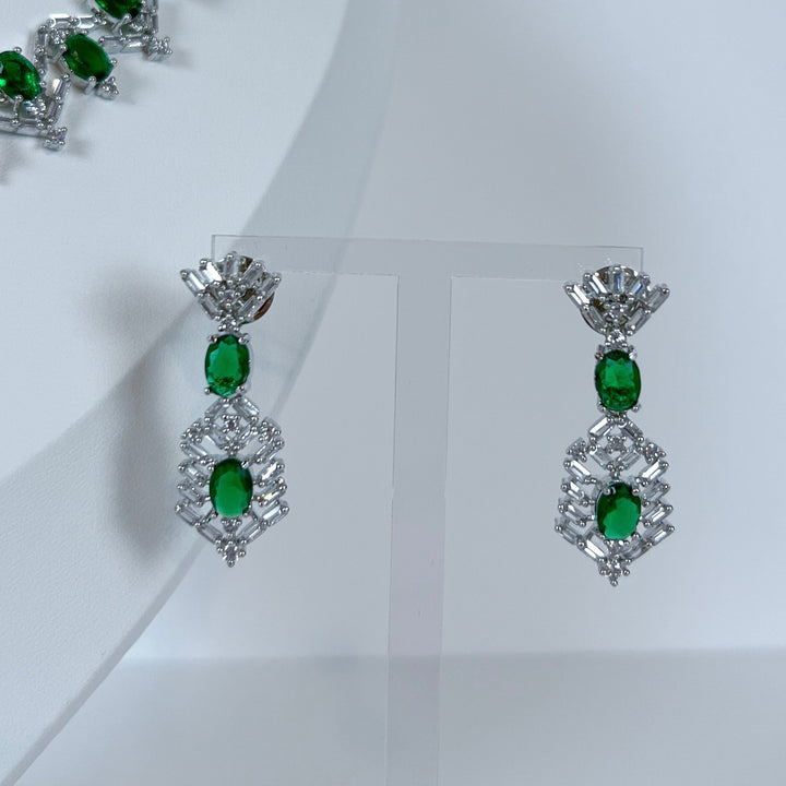 Green Stone AD Necklace Set