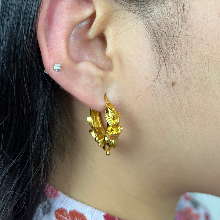 Extra Large Madwari Hoop Earrings